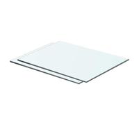 vidaXL Mensole in Vetro Trasparente 2 pz 40x25 cm