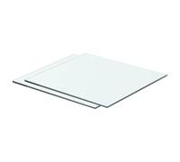 vidaXL Mensole in Vetro Trasparente 2 pz 40x30 cm