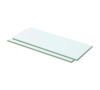vidaXL Mensole in Vetro Trasparente 2 pz 50x15 cm