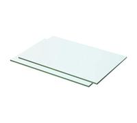 vidaXL Mensole in Vetro Trasparente 2 pz 50x25 cm