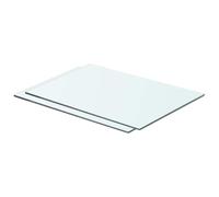 vidaXL Mensole in Vetro Trasparente 2 pz 50x30 cm
