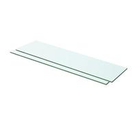 vidaXL Mensole in Vetro Trasparente 2 pz 60x12 cm