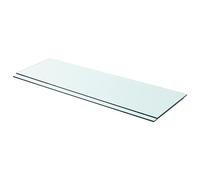 vidaXL Mensole in vetro trasparente 2 pz 90x30 cm