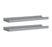 vidaXL Mensole Loggia per Foto 2 pz Grigie 40x9x3 cm in MDF
