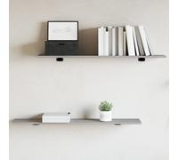 vidaXL Mensole Parete 4pz Grigio Sonoma 100x20x1,5cm Legno Multistrato