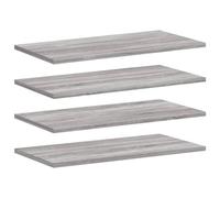 vidaXL Mensole Parete 4pz Grigio Sonoma 60x20x1,5cm Legno Multistrato