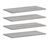 vidaXL Mensole Parete 4pz Grigio Sonoma 60x30x1,5cm Legno Multistrato