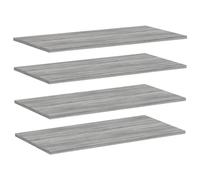 vidaXL Mensole Parete 4pz Grigio Sonoma 80x40x1,5cm Legno Multistrato