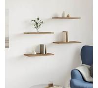 vidaXL Mensole Parete 4pz Rovere Artigianale 40x20x1,5cm in Truciolato