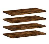 vidaXL Mensole Parete 4pz Rovere Fumo 40x20x1,5 cm Legno Multistrato