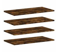 vidaXL Mensole Parete 4pz Rovere Fumo 60x30x1,5 cm Legno Multistrato