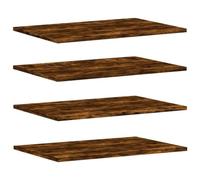 vidaXL Mensole Parete 4pz Rovere Fumo 60x40x1,5 cm Legno Multistrato