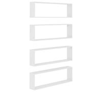 vidaXL Mensole Parete a Cubo 4 pz Bianco 100x15x30 cm in Multistrato