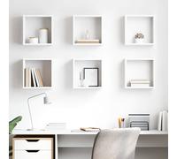 vidaXL Mensole Parete a Cubo 6 pz Bianche 30x15x30 cm