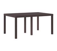 vidaXL Tavolo da giardino Marrone 150 x 100 x 73 cm in polyrattan