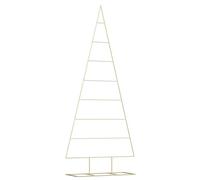 vidaXL Albero di Natale in Metallo con Supporto Oro 210 cm, Albero di Natale in Metallo, Decorazione Festiva per Interni, Pezzo d'arredo Elegante, Tocco stagionale per casa