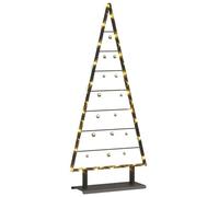 vidaXL Albero di Natale in Metallo con Supporto Nero 125 cm Acciaio, Soggiorno, Albero in Metallo, Decorazioni Minimaliste, Natale Moderno, Esposizione in Acciaio Contemporaneo