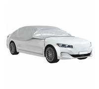 vidaXL Mezza Copertura Auto con Ganci Argento L PEVA, copertura superiore auto, telo copriauto esterno, telo copriauto resistente all'acqua