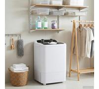 vidaXL Mini lavatrice con vasca singola 4,6 kg Nero e Bianco