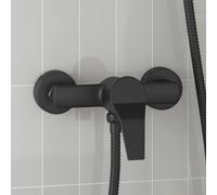 vidaXL Miscelatore Doccia Nero G 1 / 2 pollici Ottone