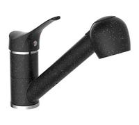 VIDAXL - Miscelatore per Lavandino con Getto Estraibile GRANIT Nero Cromo