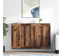 vidaXL Mobile a muro 2 pz Legno vecchio 69,5 x 34 x 90 cm