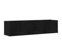 vidaXL Mobile A Muro in Rovere Nero per CD | Storage per Cds Libri 3 Mensole con Legno Ingegnerizzato Moderno Mobili per Casa Salvaspazio Soggiorno Compatta Organizzazione Libreria