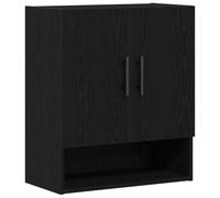 vidaXL Mobile a Muro Nero Rovere 60x31x70 cm Legno ingegnerizzato