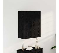 vidaXL Mobile a muro Rovere Nero 69,5 x 34 x 90 cm