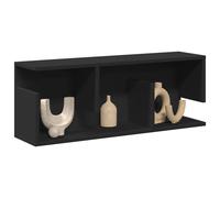 vidaXL Mobile a Parete 80x20x30 cm Nero in Legno Multistrato