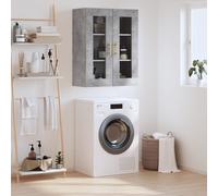 vidaXL Mobile a Parete Grigio Cemento 69,5x34x90 cm
