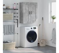 vidaXL Mobile a Parete Grigio Cemento 69,5x34x90 cm Legno Multistrato