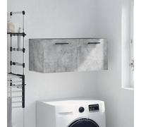 vidaXL Mobile a Parete Grigio Cemento 80x36,5x35 cm Legno Multistrato