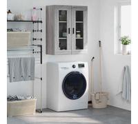 vidaXL Mobile a Parete Grigio Sonoma 69,5x34x90 cm