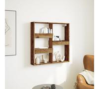 vidaXL Mobile a Parete Legno Antico 80x15x80 cm in Legno Multistrato, Mobile pensile, armadietto a Muro, mobiletto a Parete, Mobile a Muro
