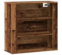 vidaXL Mobile a Parete Legno Antico 80x33x80 cm in Legno Multistrato, Mobile pensile, Mobile a Muro, espositore, pensile, espositore a Parete