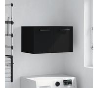 vidaXL Mobile a Parete Nero 60x36,5x35 cm in Legno Multistrato