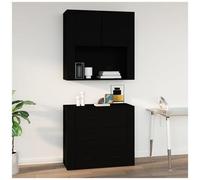 VIDAXL - Mobile A Parete Nero 80x33x80 Cm In Legno Multistrato
