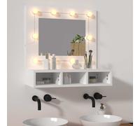 vidaXL Mobile a Specchio con LED Bianco 60x31,5x62 cm