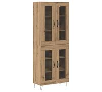 vidaXL Mobile alto Artisan Rovere 69,5 x 34 x 180 cm Legno Legno Lavorato Soggiorno, Tavola Superiore Rettangolare Mobili Moderni Laghetti Cassettiera Durevole Lavorato In Legno Elegante Organizzatore