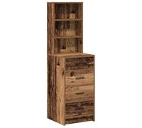 vidaXL Mobile alto rustico con ampio spazio di archiviazione 6 cassetti e ripiani integrati effetto legno naturale