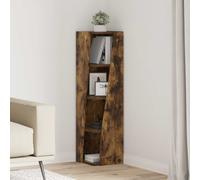 vidaXL Mobile angolare 27,5x27x102cm Legno ingegnerizzato Rovere fumé