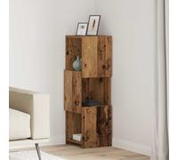 vidaXL Mobile angolare 30,5x30x95cm Legno ingegnerizzato Legno vecchio