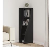 vidaXL Mobile angolare 32x32x102cm Legno ingegnerizzato Nero