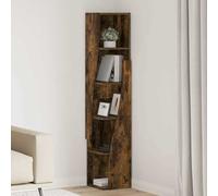 vidaXL Mobile angolare Bianco 27,5x27x140cm Legno multistrato