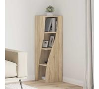 vidaXL Mobile angolare Bianco 32x32x102cm Legno multistrato