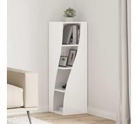 vidaXL Mobile angolare Bianco 32x32x102cm Legno multistrato
