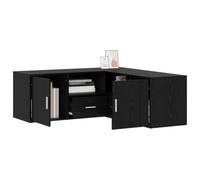 vidaXL Hoekkast met lade Zwart eiken 200 x 40 x 45 cm Bewerkt hout