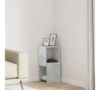 vidaXL Mobile angolare Grigio cemento 25,5x25x55cm Legno multistrato
