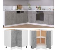 VidaXL Mobile Angolare Grigio Cemento 75,5x75,5x80,5 cm in Multistrato